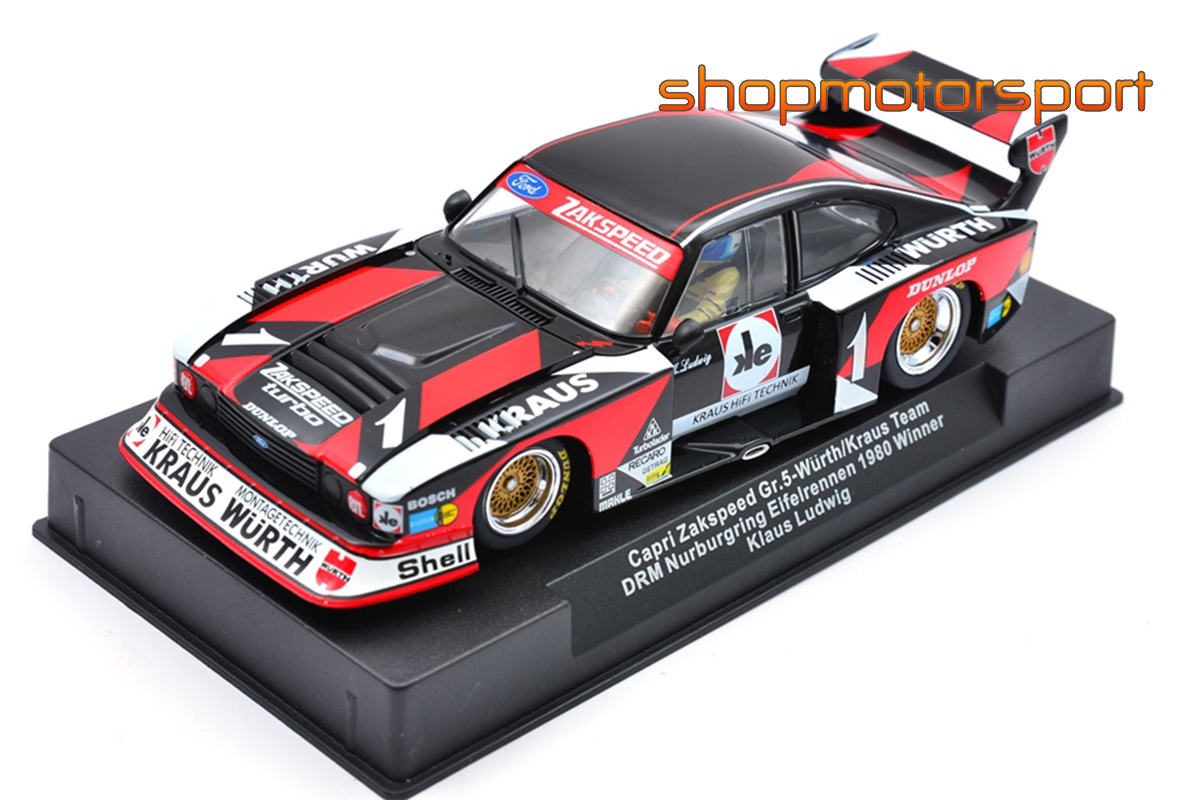 Sideways SWHC02 suits Scalextric track Zakspeed Ford Capri Group 5 Gold Leaf 