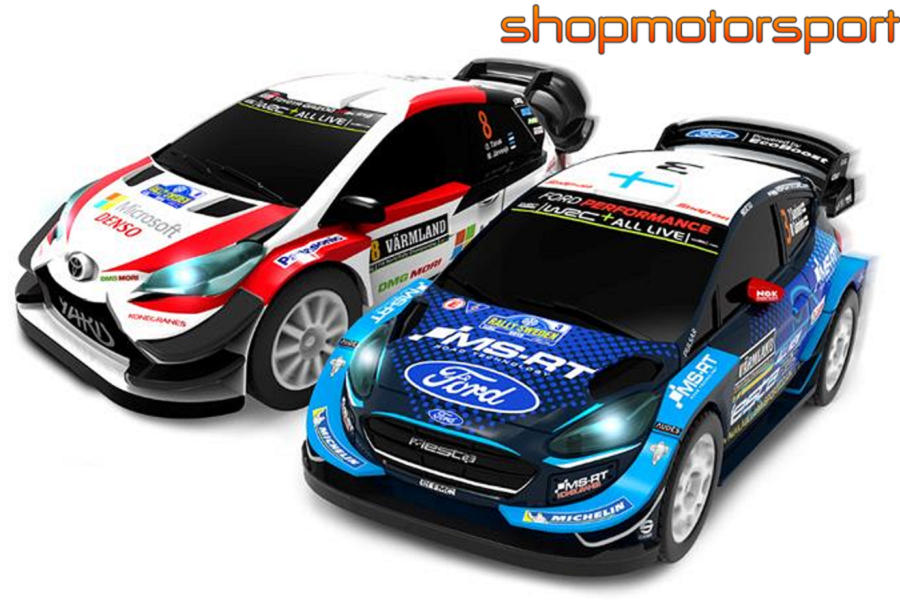 CIRCUIT SLOT 1/43 WRC RALLY OF SWEDEN / NINCO 91013 / TOYOTA YARIS WRC-FORD FIESTA WRC