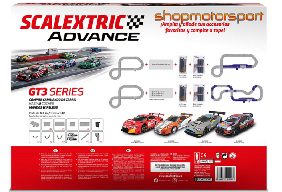 SLOT CIRCUIT SCALEXTRIC ADVANCE GT3 SERIES E10402S500