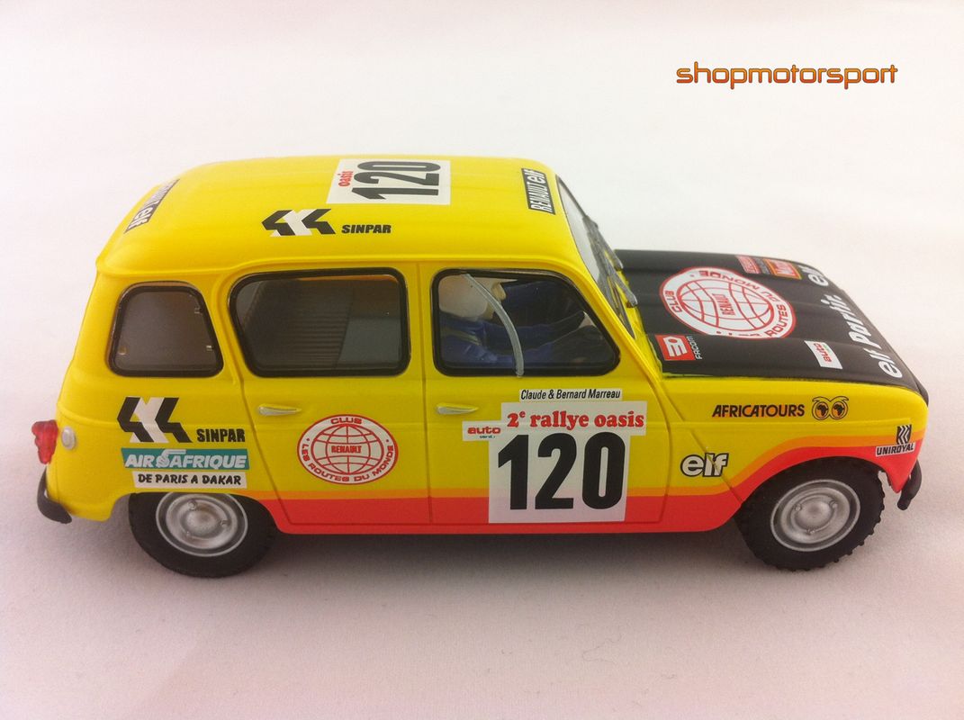 RENAULT 4 L SINPAR RALLYE PARIS DAKAR 1980 MARREAU IXO PRESSE 1:43