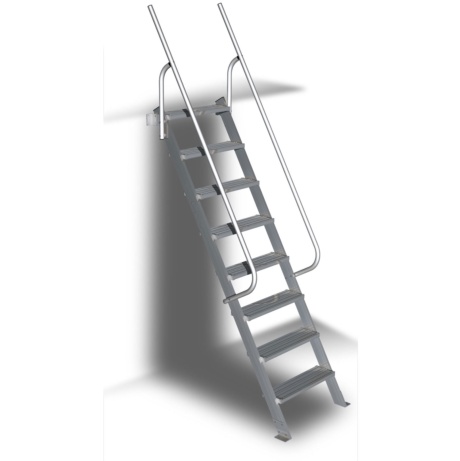 Escalera de aluminio para altillo sin plataforma 60º 10x1- Escaleras