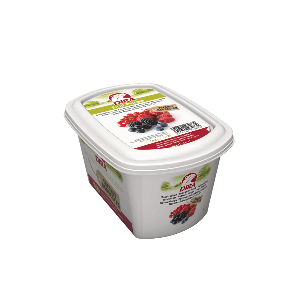 Puré de frutas del bosque