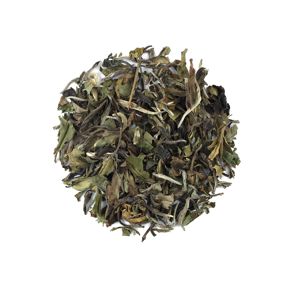 Pai Mu Tan_ White tea. Loose teas. Teas, rooibos teas and herbal teas, Antioxidant, China, Diabetics, People with Coeliac Disease, People Intolerant to Nuts, People Intolerant to Lactose, People Intolerant to Soya and Soya Products, Vegetarians, Children, Pregnant Women, Herby,Floral, Herby,Floral,Tea Shop® - Item