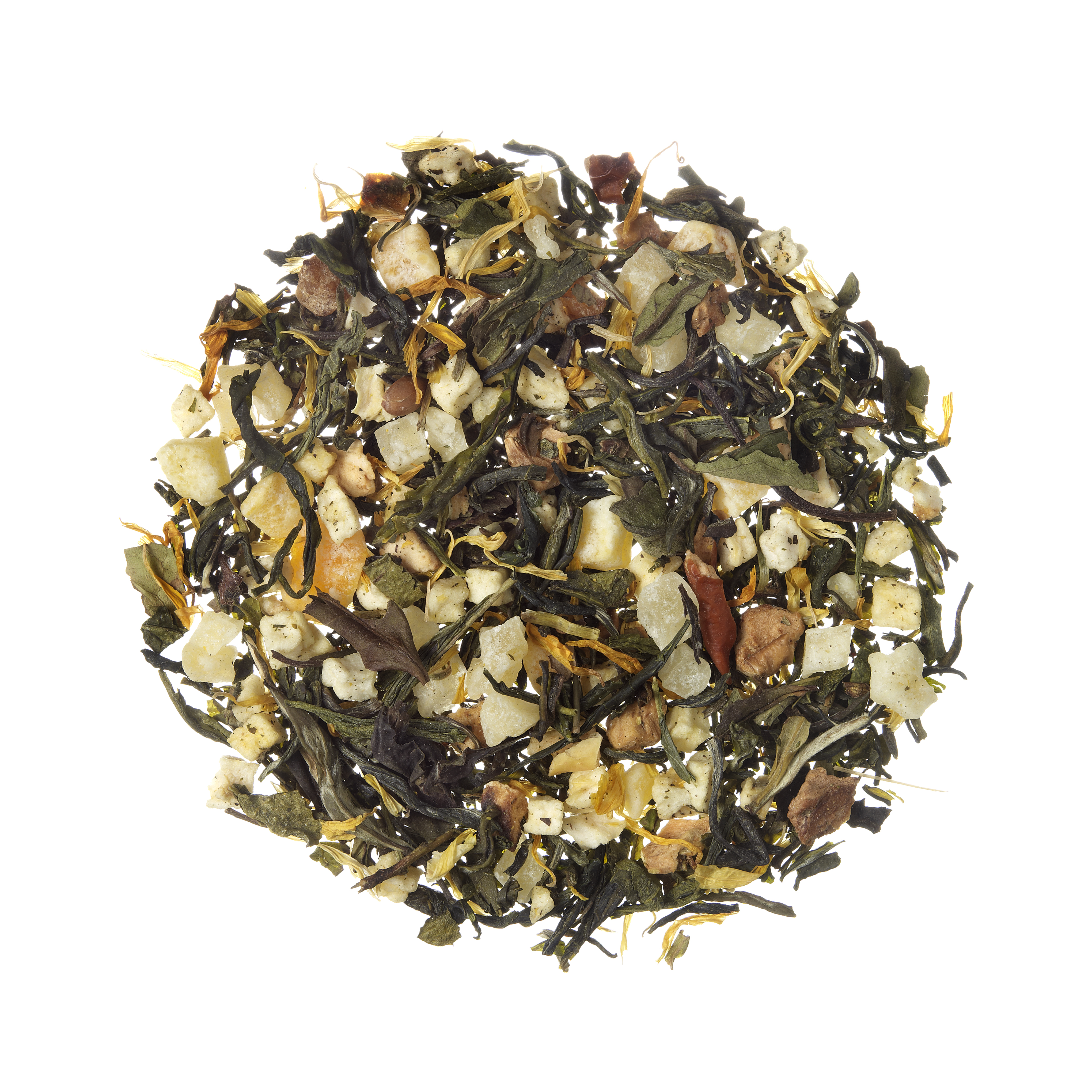 Fresh Melon_ White tea. Loose teas. Teas, rooibos teas and herbal teas, Beautifying, Diabetics, People with Coeliac Disease, People Intolerant to Nuts, People Intolerant to Lactose, People Intolerant to Soya and Soya Products, Vegetarians, Children, Pregnant Women, Herby,Floral, Fruity,Tea Shop® - Item1