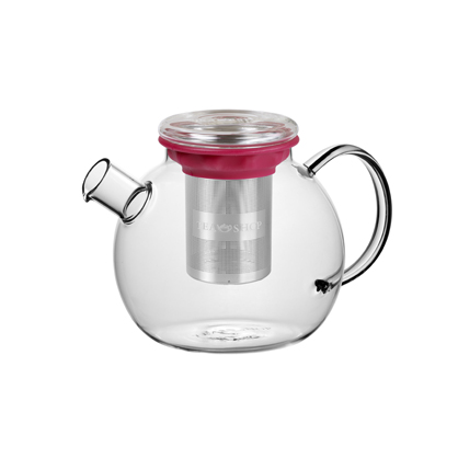 All in One Teapot Berry 1L . Glass Teapot - Item