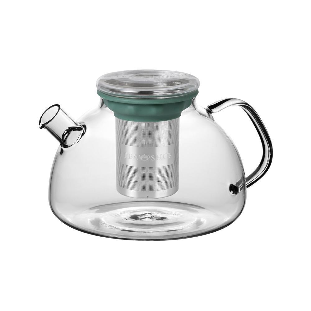 All in One Teapot Basil 1L . Glass Teapot - Item