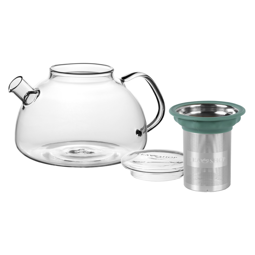 All in One Teapot Basil 1L . Glass Teapot - Item1