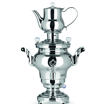 Samovar Odessa 3L. Práctico hervidor con base de cristal para infusionar tu té a la temperatura perfecta y con capacidad de 1,7 litros que podrás comprar ahora en Tea Shop. - Ítem