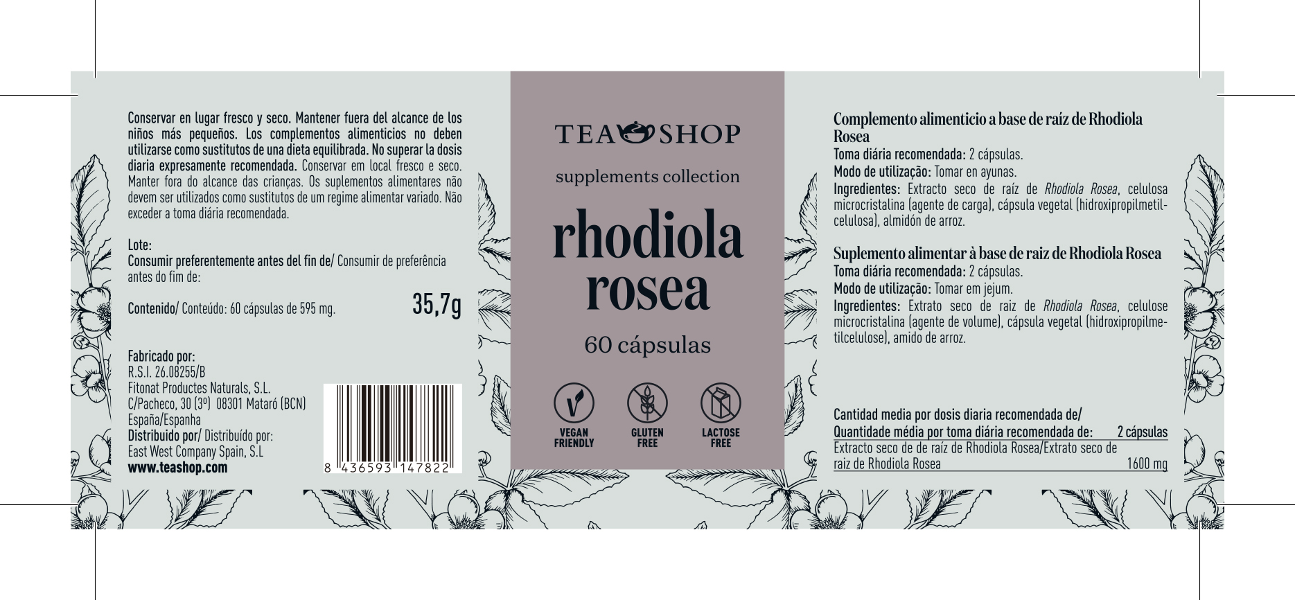 Rhodiola rosea (60 cápsulas) - Item1
