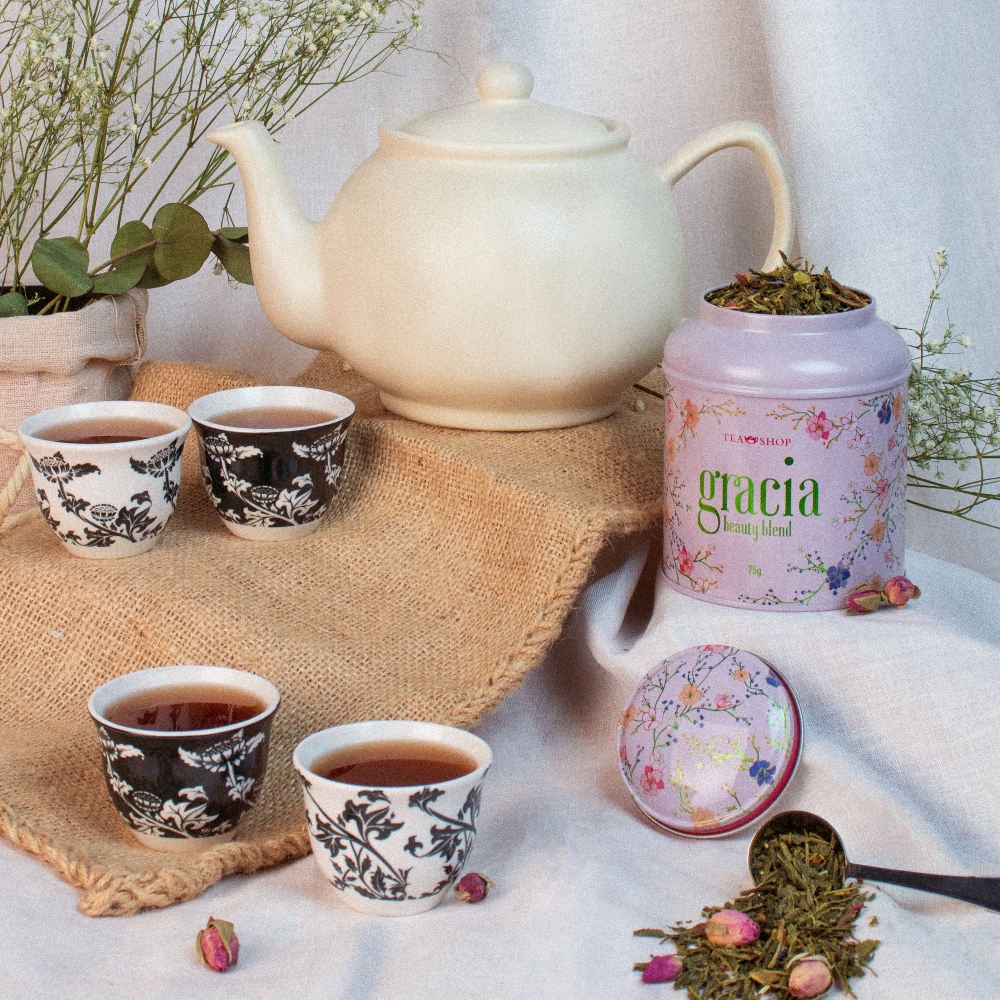 Lata Gracia Beauty Blend 75g. Ideal para conservar nuestros tés evitando los rayos solares y la humedad. ¡Descubre la gran selección en nuestra Tea Shop! ¡Compra ya! - Ítem2