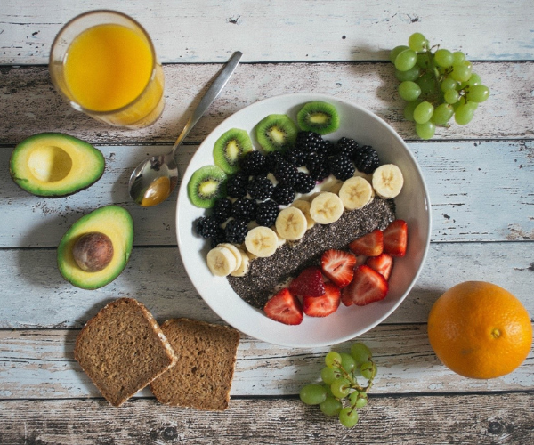 Desayuno en una dieta sana