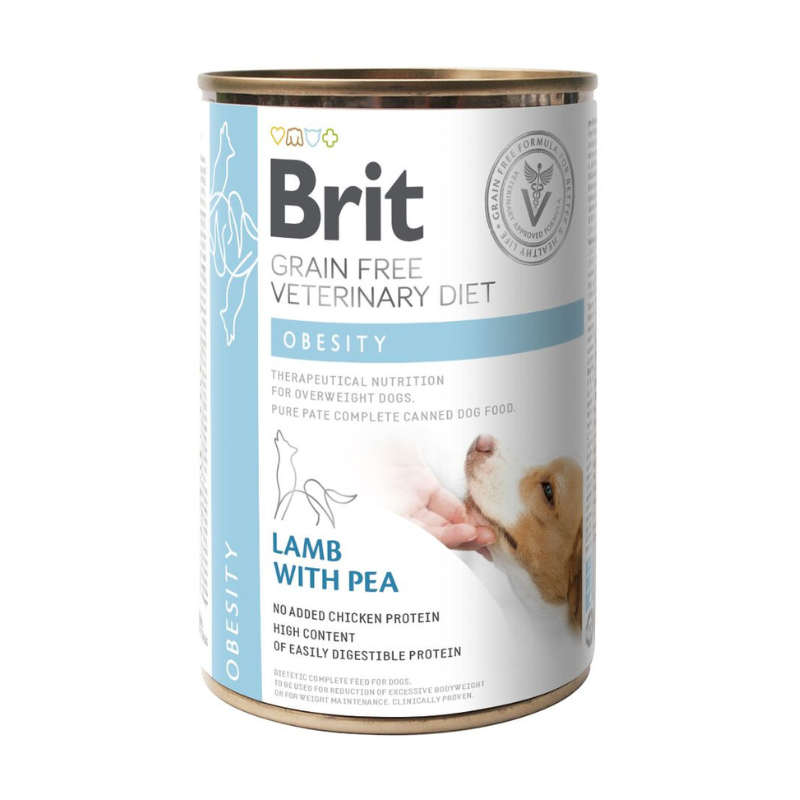 Llaunes de menjar per gossos amb sobrepes, marca Brit
