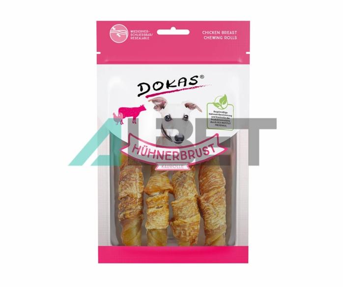Rotllos de Pit de Pollastre, snack natural baix en greix per gossos