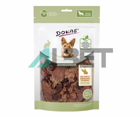 Menudències de Conill Dokas, snack BARF per gossos
