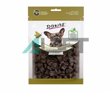Bocinets Insectes Cucs Grills Moniato Dokas, snacks naturals per gossos