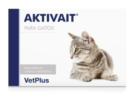Aktivait, suplemento para la disfunción cognitiva en gatos, marca Vetplus