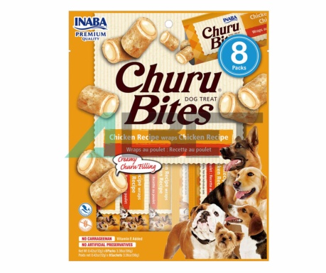Bites Pollo Churu Dog, snacks bocaditos naturales para perros
