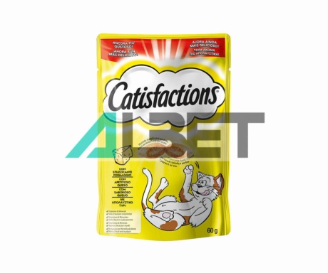 Snacks de queso rellenos para gatos, marca Catisfactions