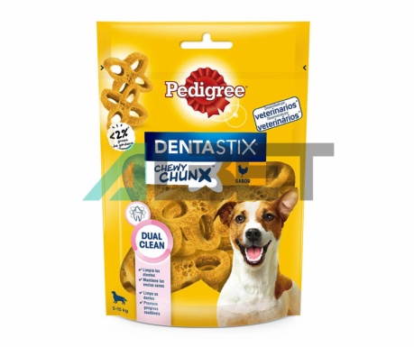 Chewy Chunks Small , snacks dentales para perros pequeños, marca Dentastix Pedigree