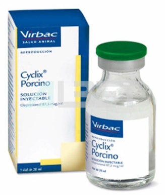 Cyclix Porcino 20ml prostaglandina inyectable, laboratorio Virbac