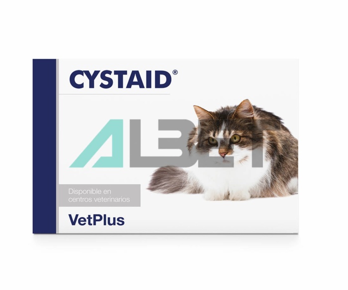 Cystaid, càpsules pel suport urinari en gats, marca Vetplus