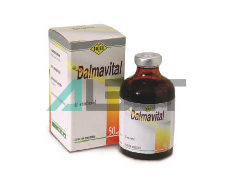 Dalmavital, betacarotè injectable per animals de ramaderia, laboratori Fatro.