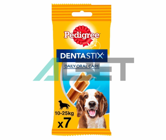 Dentastix, snacks antisarro para perros medianos, marca Pedigree