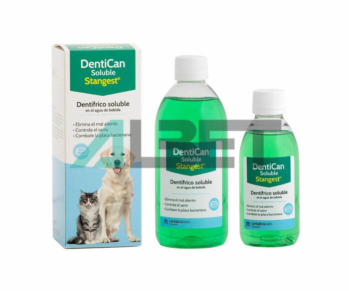 Dentican Soluble dentífrico para mascotas, laboratorio Stangest