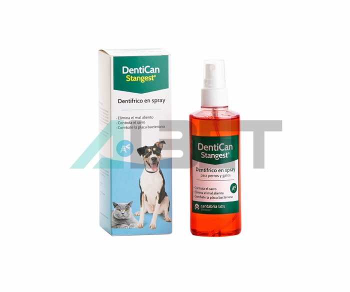 Dentican Spray dentrífric per mascotes, laboratori Stangest