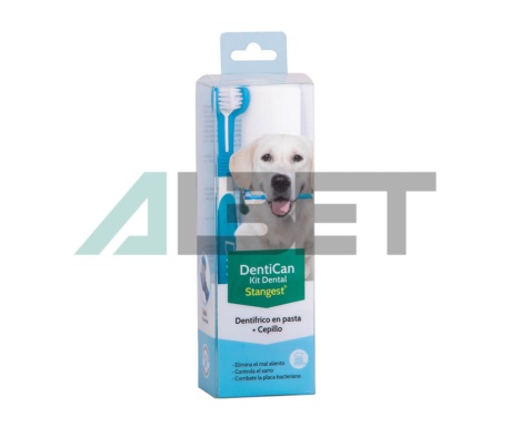 Denticat, kit dental Cepillo y Pasta de dientes para perros y gatos, marca Stangest