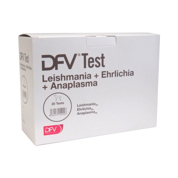 20 Test diagnóstico Leishmania, Ehrlichia, Anaplasma, laboratorio DFV