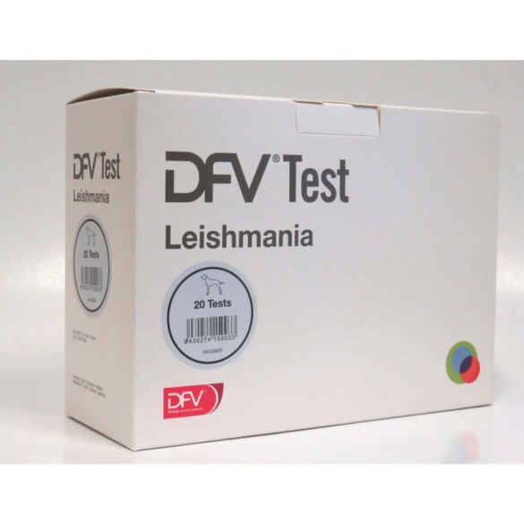 20 Test diagnóstico Leishmania en sangre, laboratorio DFV