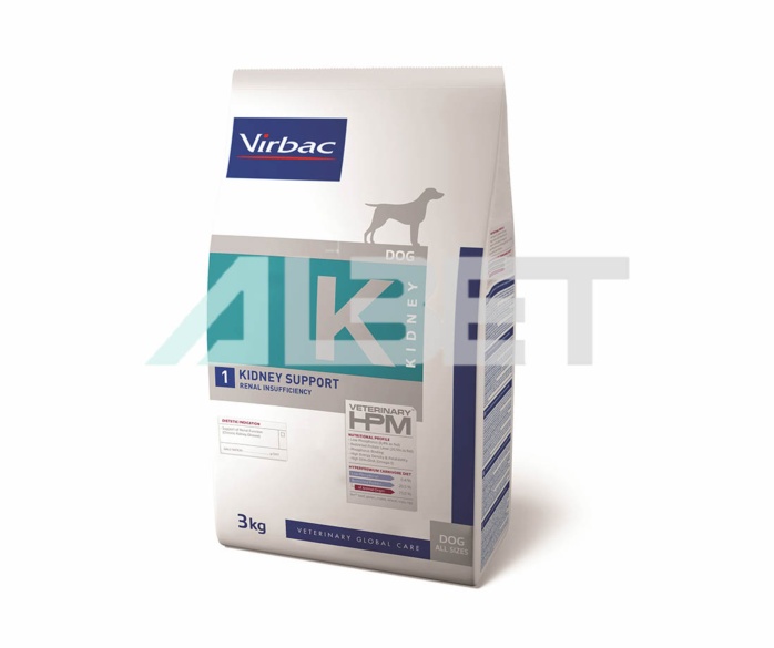 K1-Dog Kidney Support, pinso per gossos amb insuficiència renal, Virbac