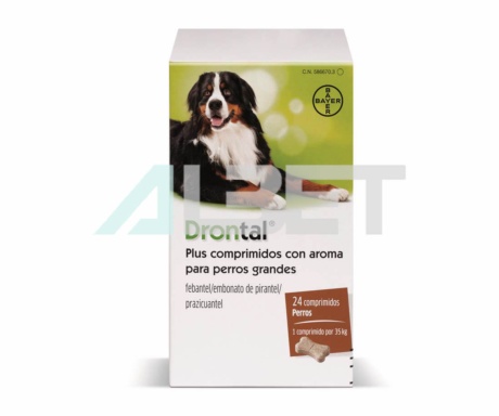Drontal Plus Aroma, antiparasitario oral para perros, laboratorio Vetoquinol