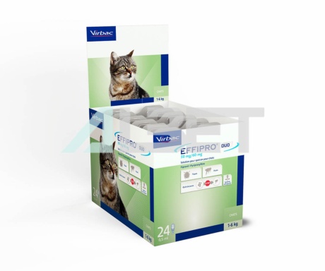 Pipetas contra pulgas y garrapatas para gatos, marca Virbac