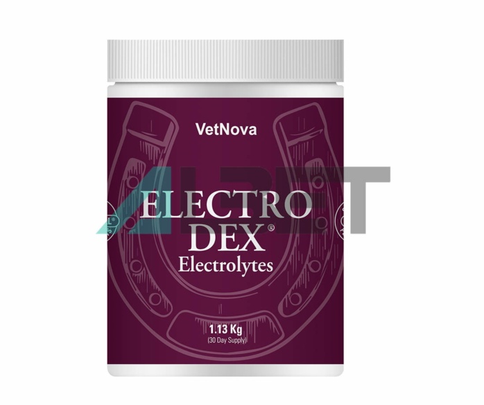 Electrodex, electròlits rehidratants per cavalls, laboratori Vetnova