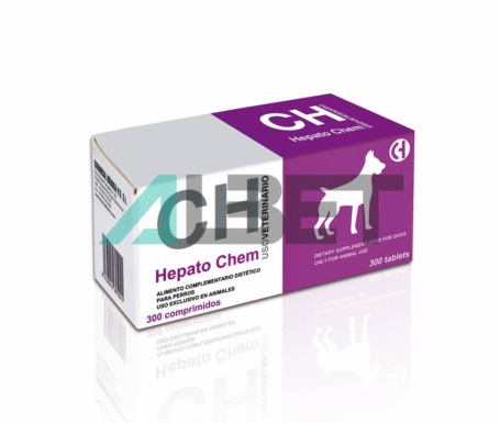 Hepat Chem 300c, suplement hepàtic per gossos, laboratori Chemical Iberica