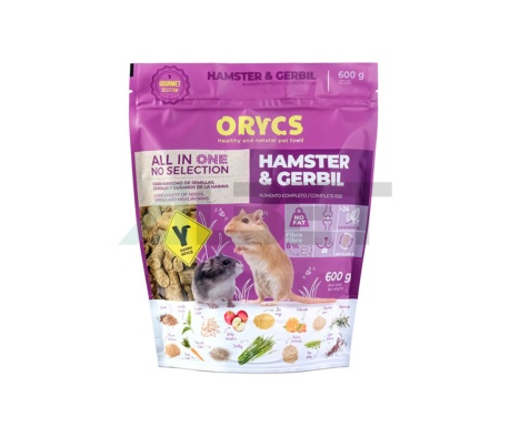 Hamster & Herbo, aliment complet per hamster i herbs de totes les edats, marca Miniorycs