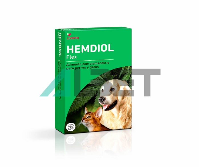 Hemdiol Flex, condroprotector para gatos y perros, laboratorio Livisto