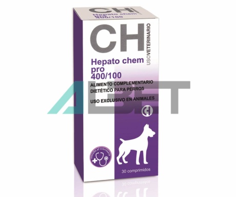 Hepato Chem Pro 400/100, suplemento hepátco para perros, laboratorio Chemical Iberica
