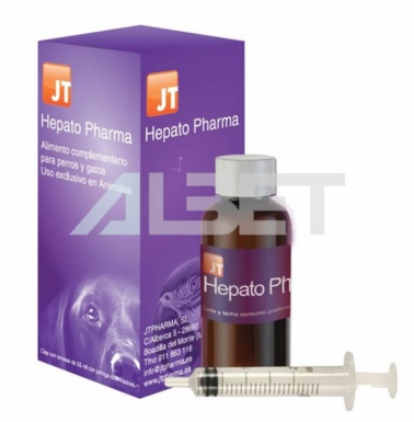 Hepato Pharma 55ml, suplement alimentari oral per afavorir la funció hepàtica per gossos i gats amb problemes de fetge