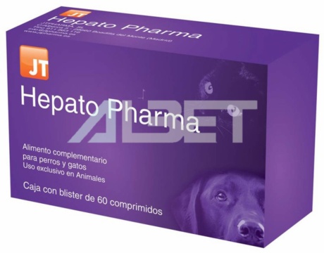 Hepato Pharma 60 comprimits, suplement hepàtic per mascotes, JTPharma