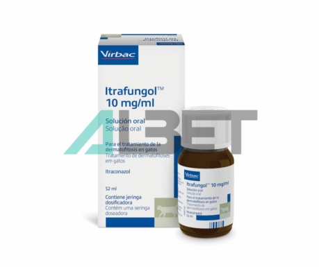 Itrafungol Solución Oral, antifúngico sistémico para gatos, laboratorio Virbac