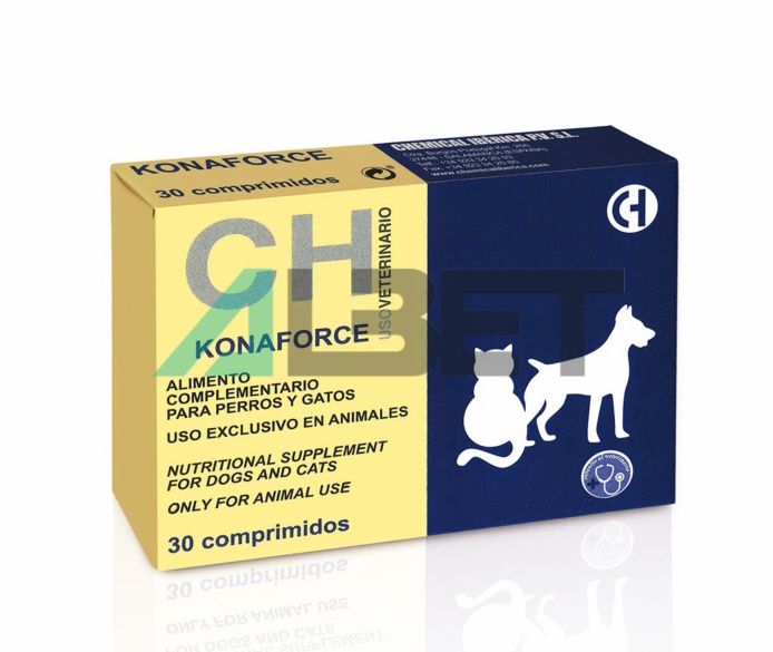 Konaforce, alimento complementario para perros y gatos, Chemical Iberica