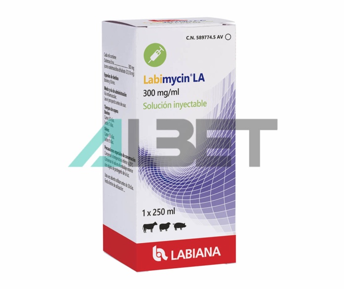 Labimycin LA 300mg/ml, antibiòtic injectable per vaques i ovelles, Labiana