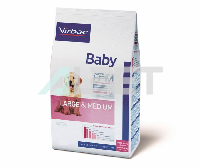 Baby Dog Large & Medium, pinso per cadells mitjans i grans, marca Virbac