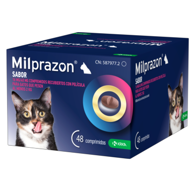 Milprazon, antiparasitari intern en comprimits per gats grans, marca Labiana
