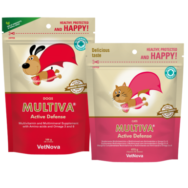 Vitamines en chews per gats i gossos, marca Vetnova