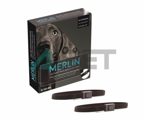 Merlin, collares antiparasitarios para perros, laboratorio Calier