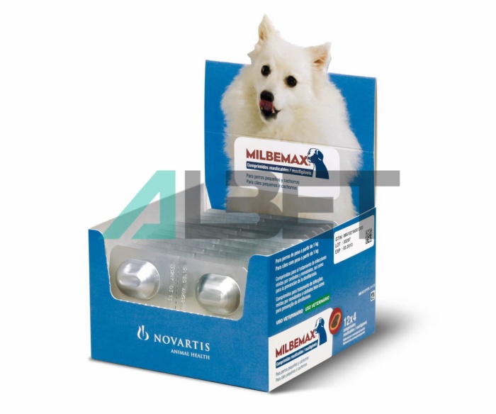 Milbemax, antiparasitari intern masticable per gossos petits, laboratori Elanco